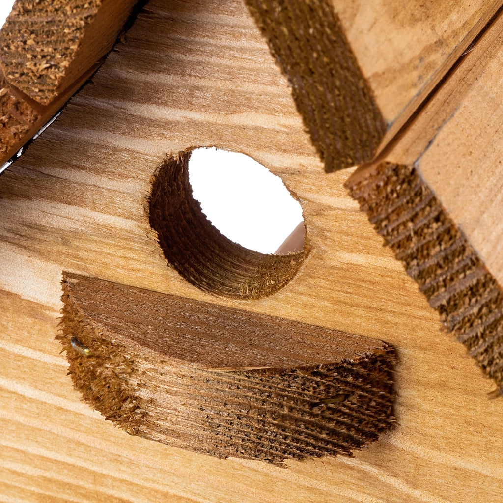 KADAX Grande mangiatoia per uccelli in legno da appendere, decorazione da giardino.
