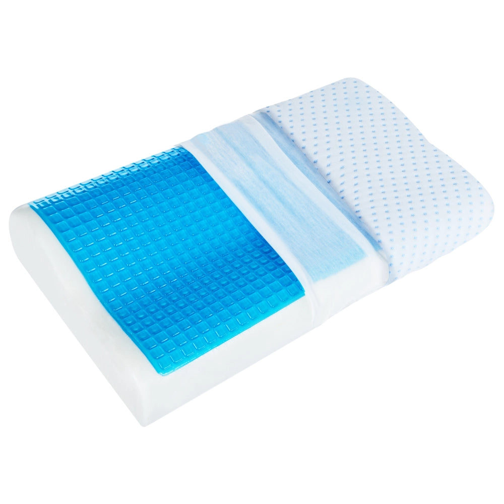 Cuscino Memory Foam Bianco Morbido Tessuto Rinfrescante Supporto Collo Ortopedico Morbido Antiallergico
