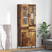 Credenza con cassetto 2 pcs Legno vecchio Legno multistrato