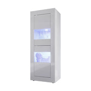 Mobile Espositore Uffugo, Vetrina 3 Ripiani, 60.9x42x161.2h cm Bianco Lucido