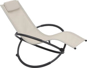 Sedile oscillante per esterno - Sedile da giardino, Sedile da sole, Sedile da giardino - Resistente alle intemperie e comodo - 152x53x88 cm - Beige