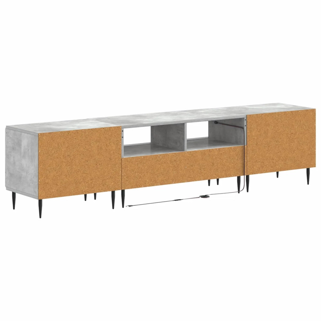Mobile TV LED a 5 pezzi Grigio Cemento Legno ingegnerizzato 3416518
