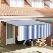 vidaXL Tenda Retrattile Blu e antracite 400 × 300 cm