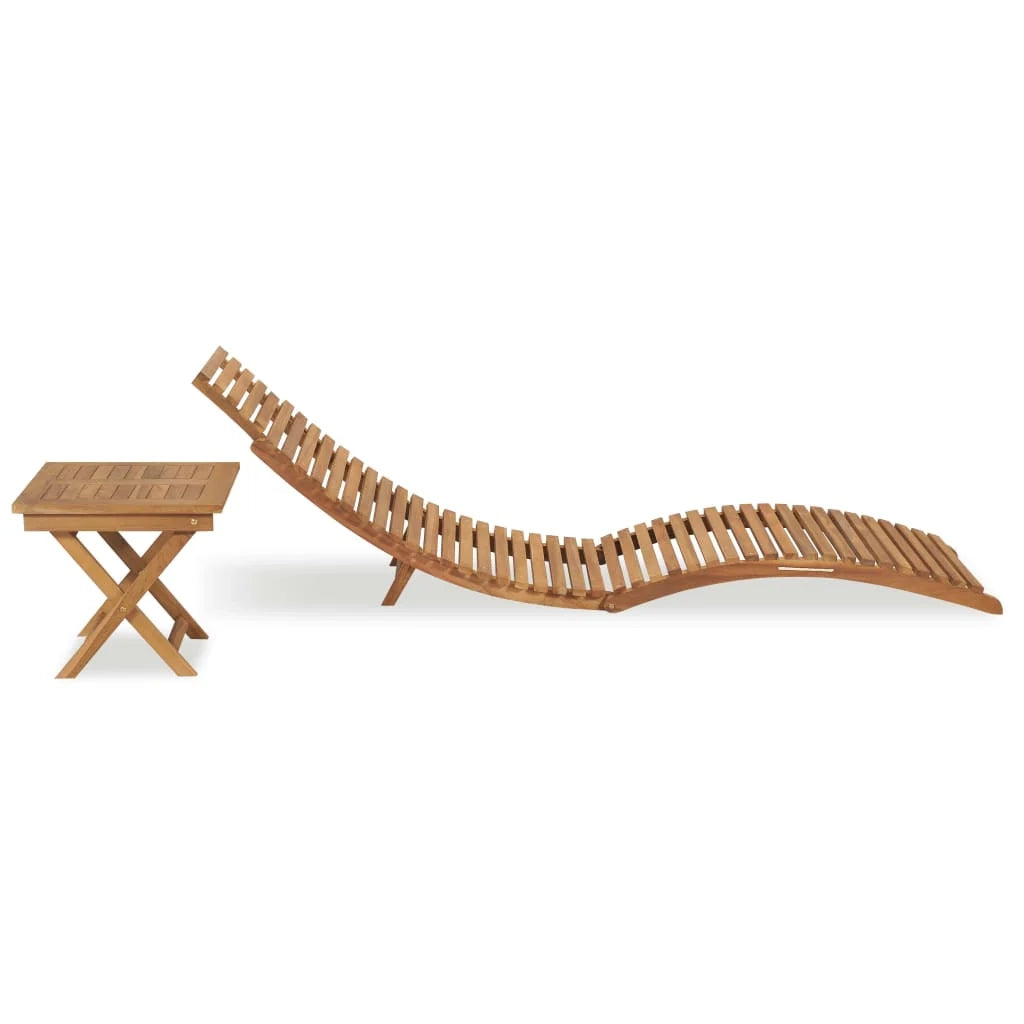 Lettino prendisole sedia a sdraio lettino prendisole letto da giardino mobili da giardino mobili da esterno pieghevoli con tavolo legno massello di teak 02_0012863