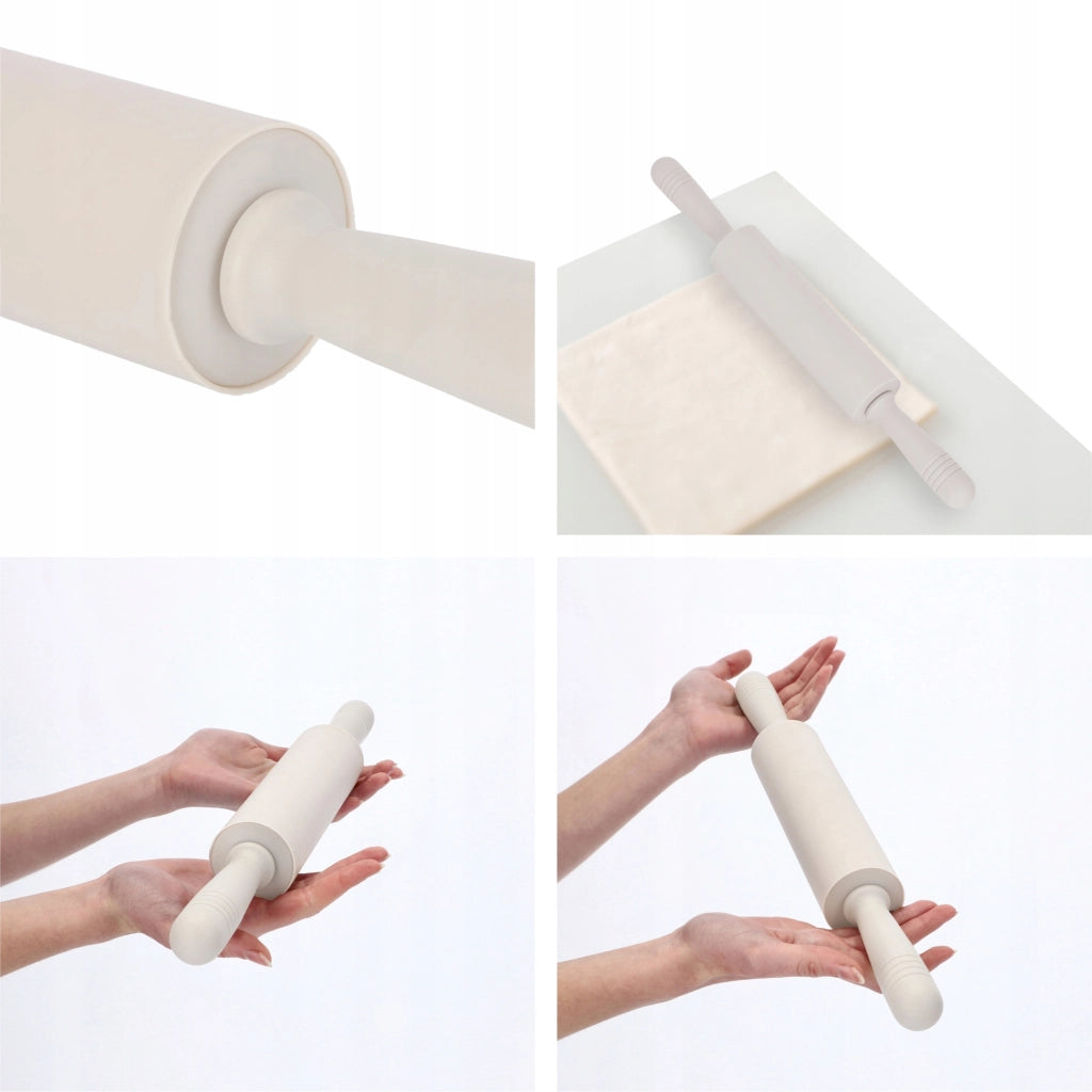 Mattarello da cucina girevole in silicone KADAX, 43,5 cm, antiaderente, grande.