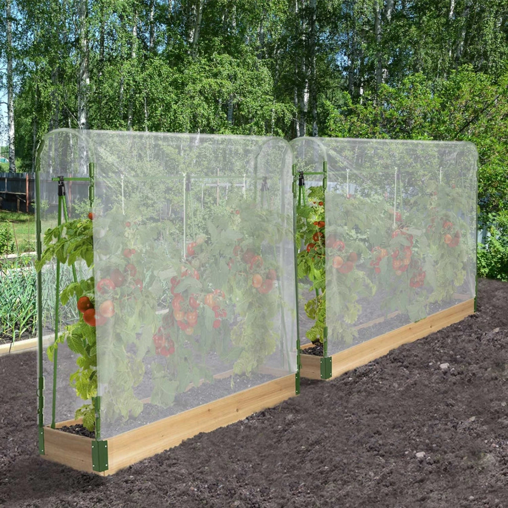 IDMarket - Serre per pomodori modulari Duo kit speciale di crescita completo di telo + supporto