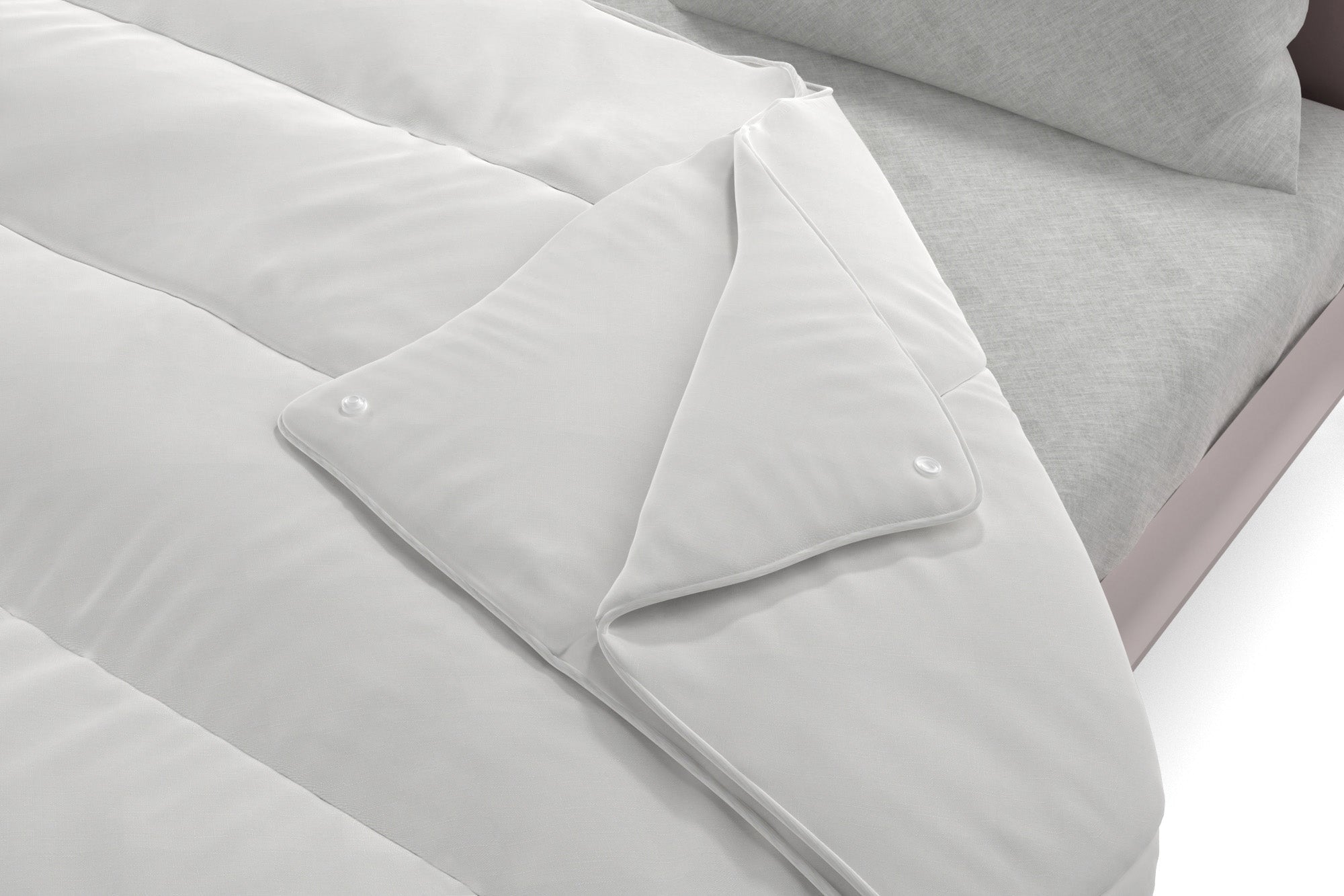 Piumino Interno 1 Piazza e Mezzo Quattro Stagioni Trapuntato Bianco