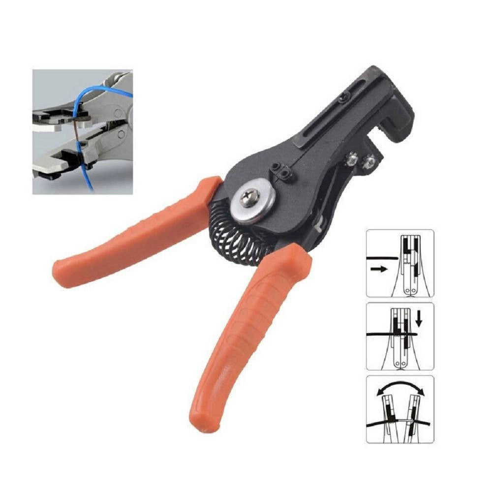 Trade Shop - Pinza Spelafili Cavi Spellafili Elettricista Autoregolante Da 1 A 3,2 Mm 91568 -