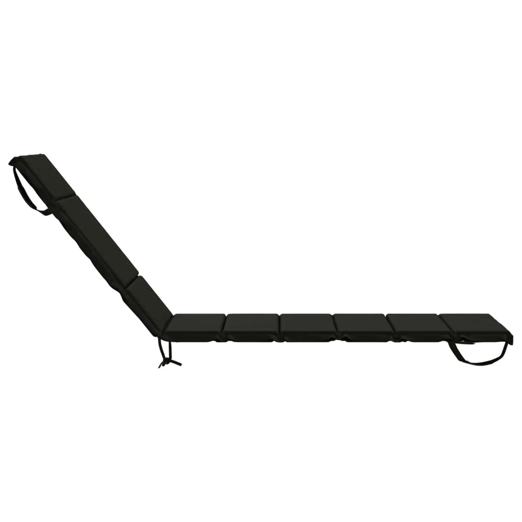 Cuscino per Lettino GEMERT 100% Poliestere Nero 200 x 50 x 3 cm 948449