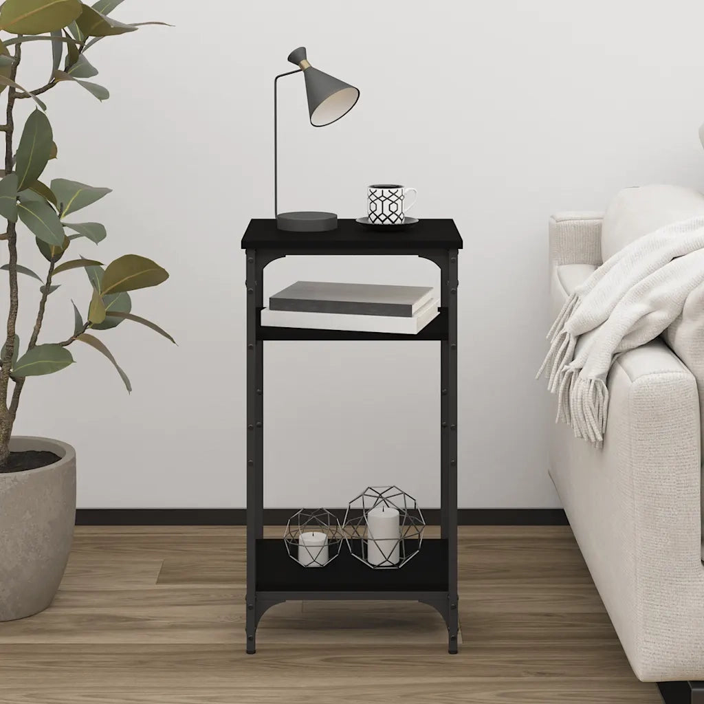 Tavolino-Tavolino da soggiorno-Tavolo Nero 40x30x75 cm in Legno Multistrato