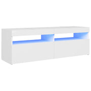Mobile TV multimediale scaffale TV credenza mobile TV sala da pranzo soggiorno camera da letto con luci LED 120 x 35 x 40 cm bianco 02_0026519