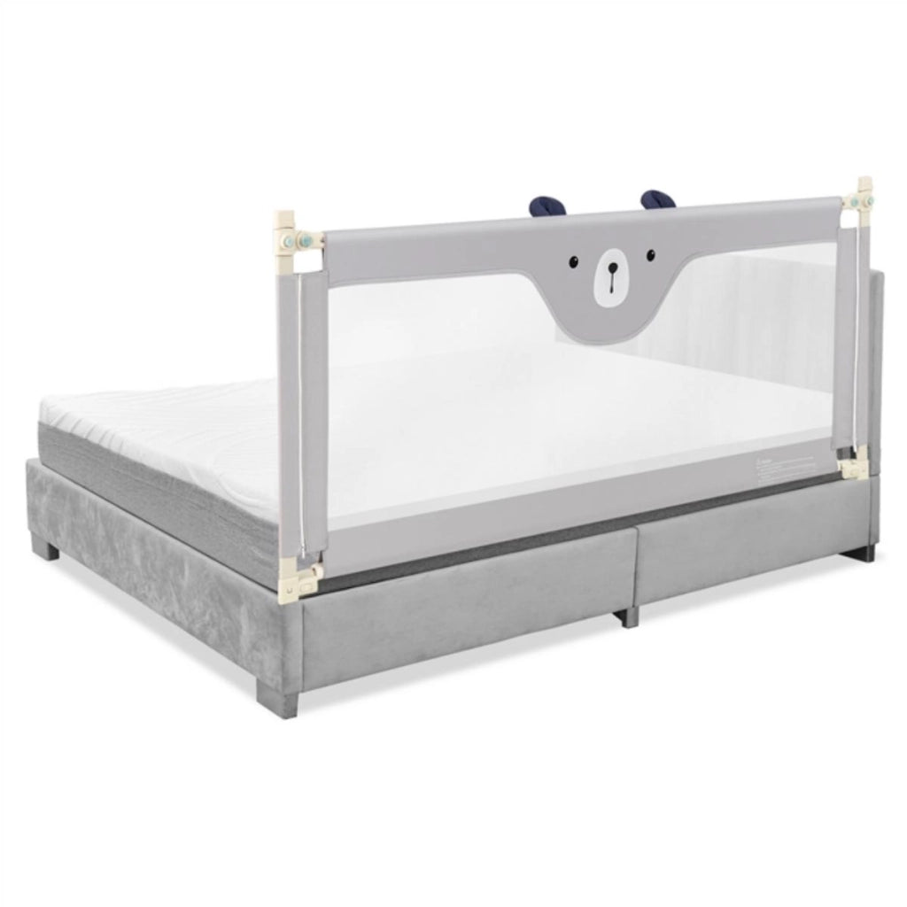 Sponda letto per bambini rete oxford traspirante adatta ai bambini, Sponda protezione letto con altezza regolabile-Barriere letto