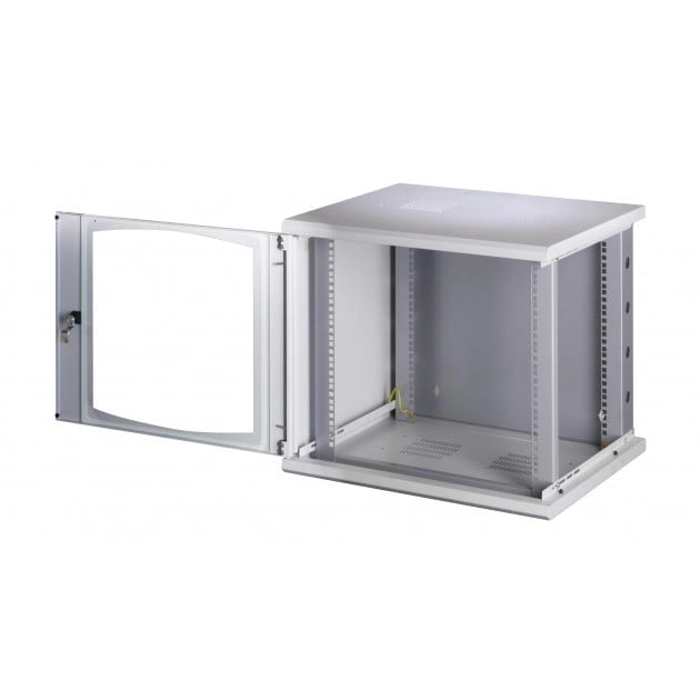 Armadio Rack 19'' a muro 16 unità sezione unica prof. 500mm Nero