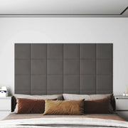 Testiera da Parete 12 pcs Grigio Scuro Velluto