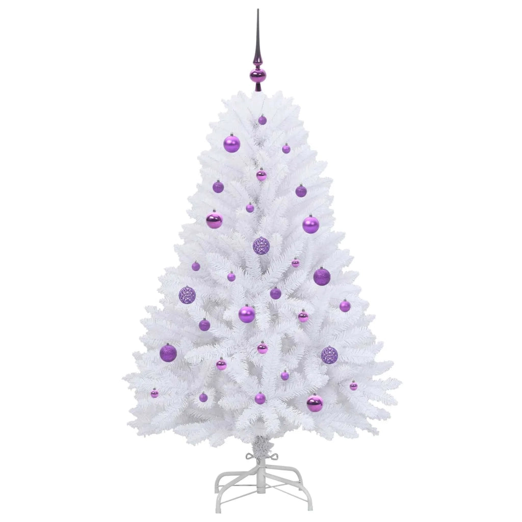 Albero di Natale Artificiale con Rami Pieghevoli Bianco 150 cm 3426591