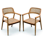Set 2 Sedie da Giardino in Legno Teak -Malacca