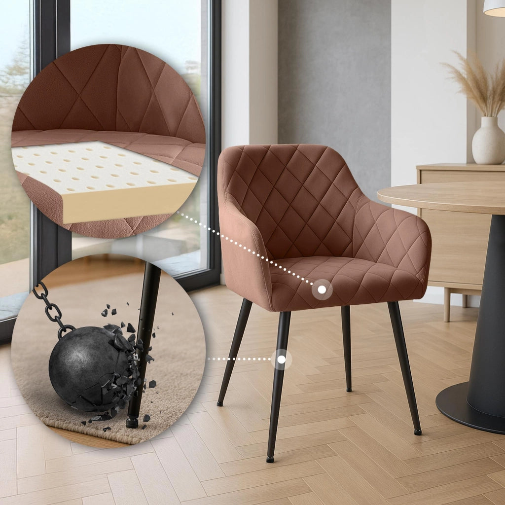 2er Set Esszimmerstuhl Monett Samt B