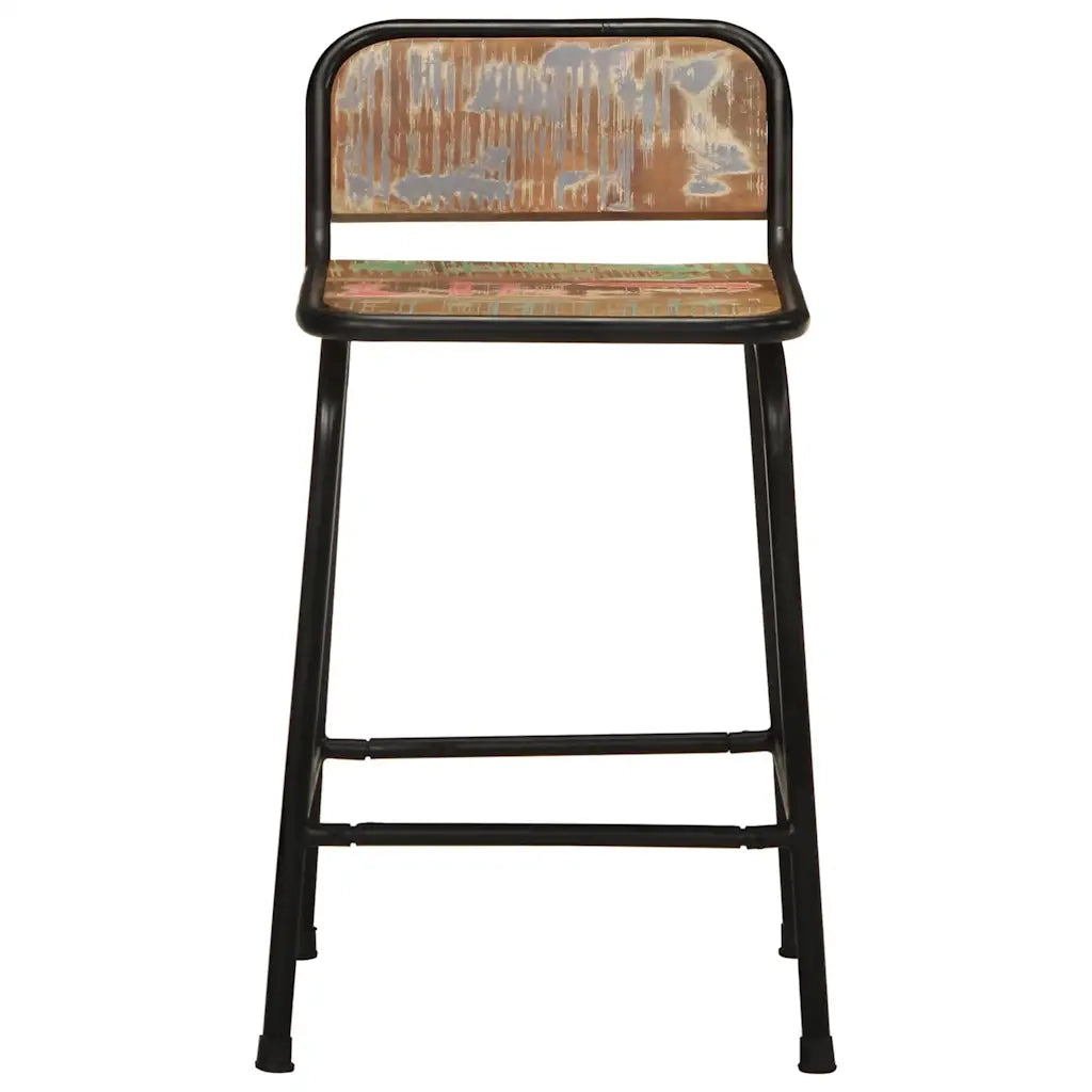 Sgabelli da Bar 2 pz 46x35,5x70 cm Legno Massello di Recupero 4013536
