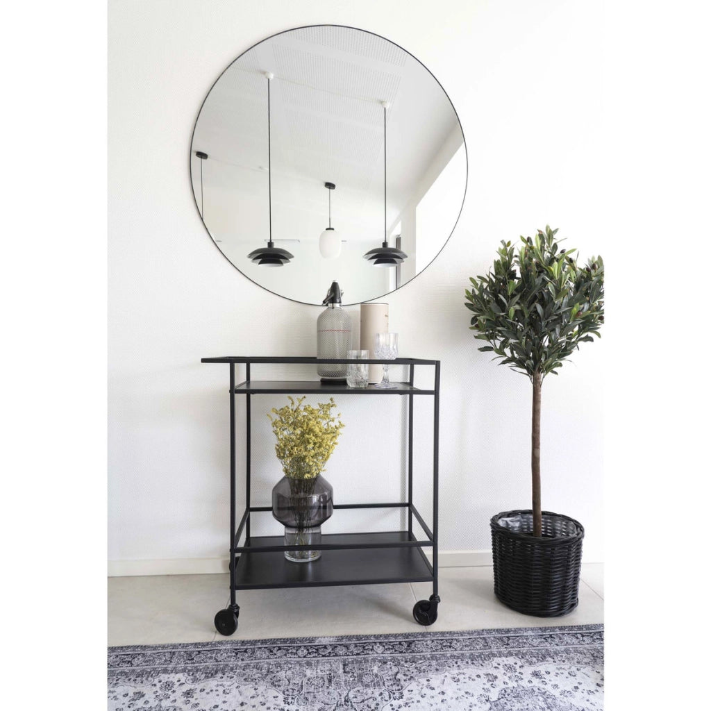 Carrello Vita, Nero, Metallo, 68x40x79 cm