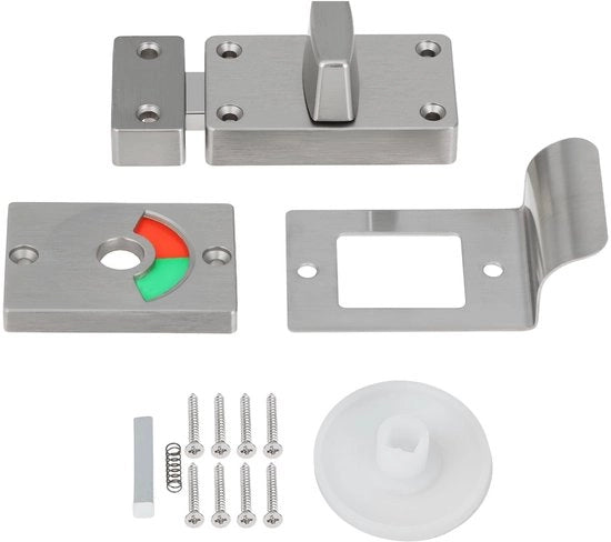 Indicatore di Blocco per WC in Acciaio Inossidabile a Due Colori Rood en Groen