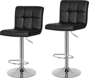 2 x Sedie da Bar con Schienale con Sedia a Ruota con Poggiatesta Regolabile in Altezza con Cuscino in Pelle PU Nero 

(Nota: "pop up stool" è stato omesso per mantenere la traduzione precisa del prodotto)