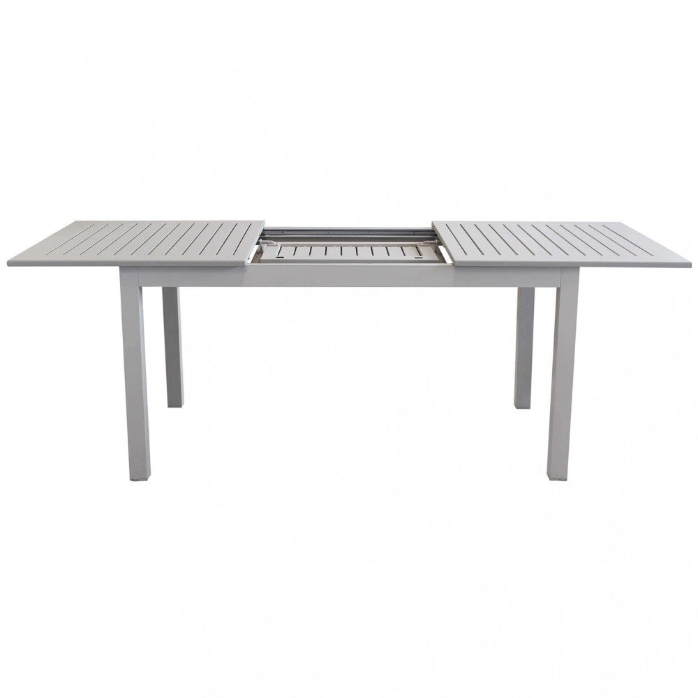 Tavolo Cuba Allungabile 150/210x90x75 h cm in Alluminio Tortora