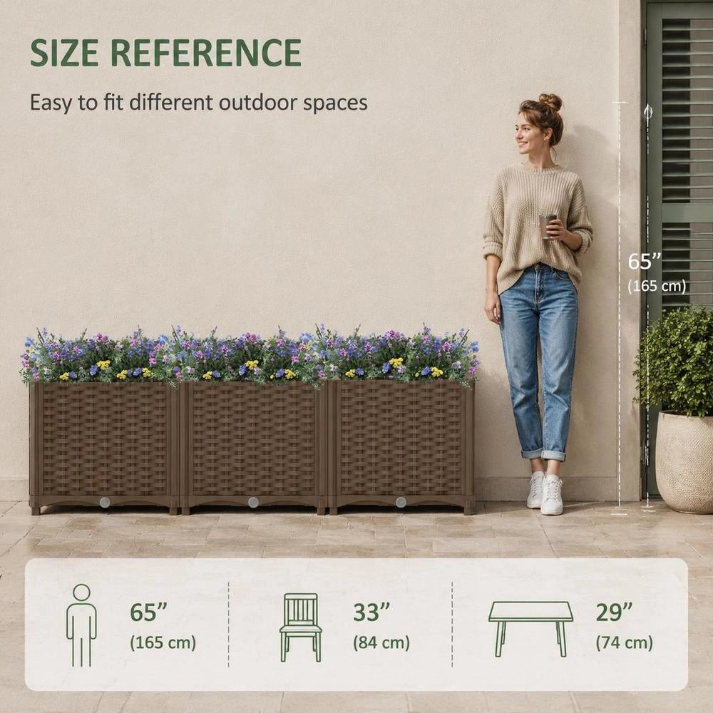 Raised Bed 120 X 40 X 38 Cm Polypropylene