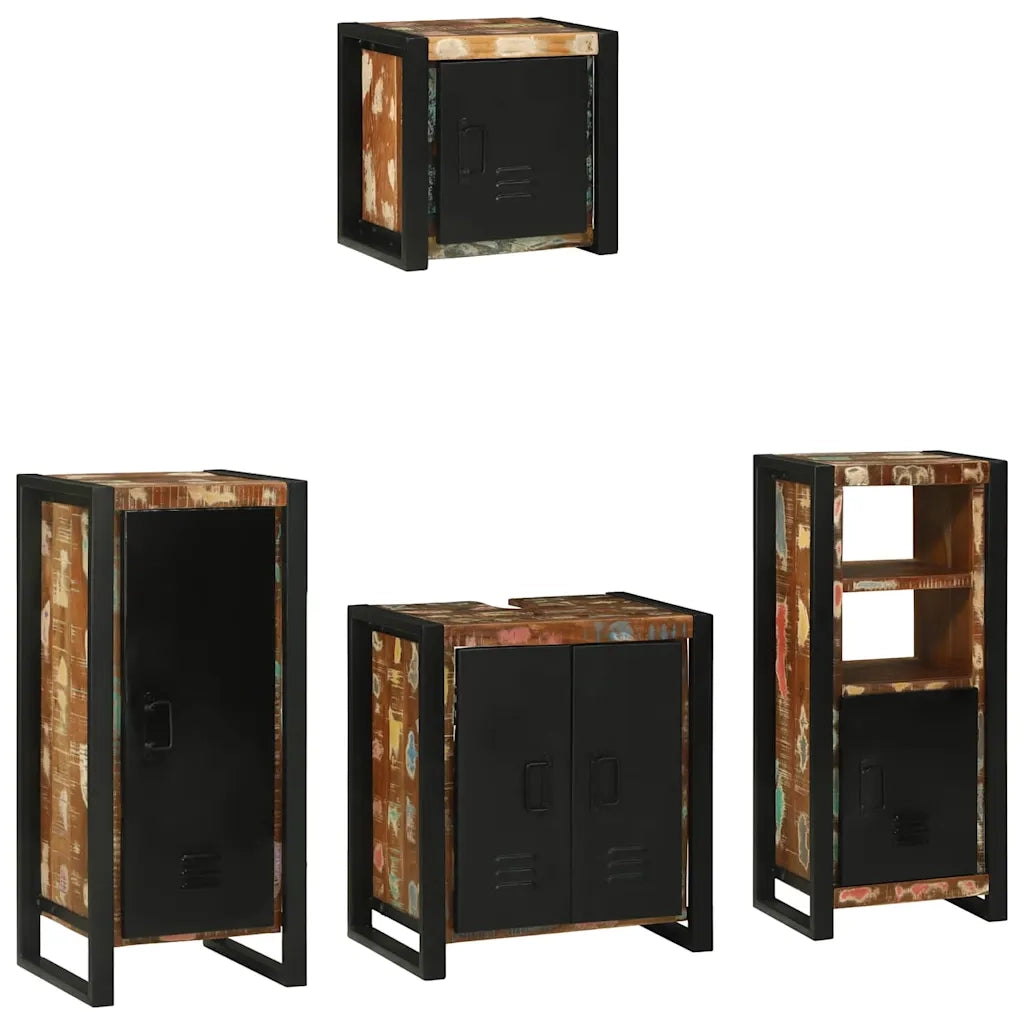 Set di mobili per il bagno 4 pcs Legno Recuperato Massello 3305655