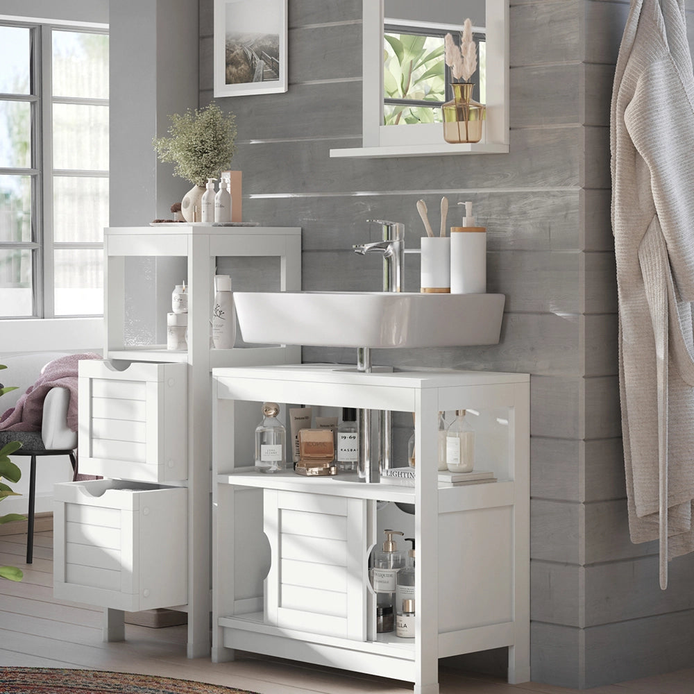 Vicco Set di mobili da bagno Bianco 3 parti