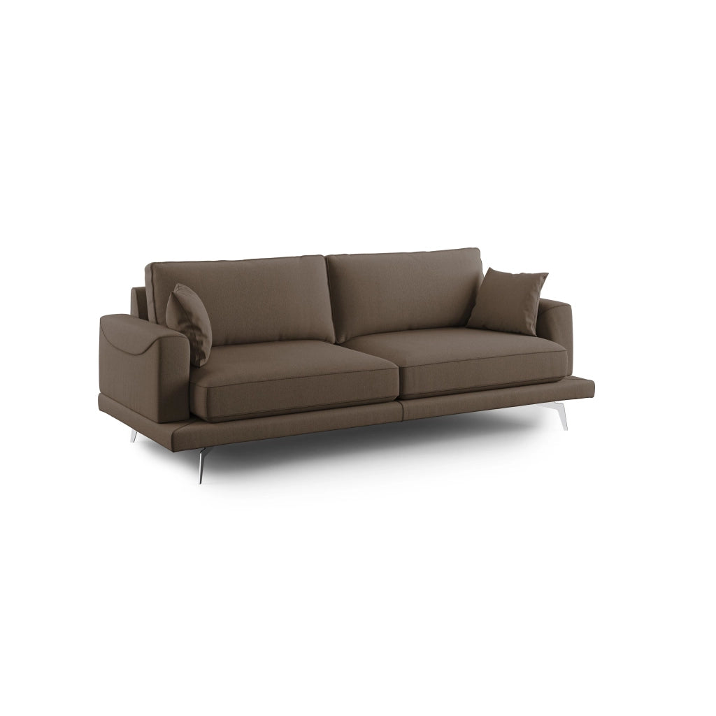 Dorian Divano moderno in tessuto morbido antimacchia T05 178 cm marrone