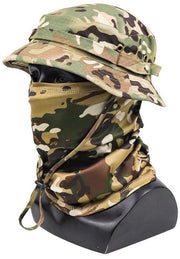 Cappello di Camuffamento per la Testa con Visiera e Protezione UV per Attività di Caccia, Escursioni, Militari, Tattiche e Safari