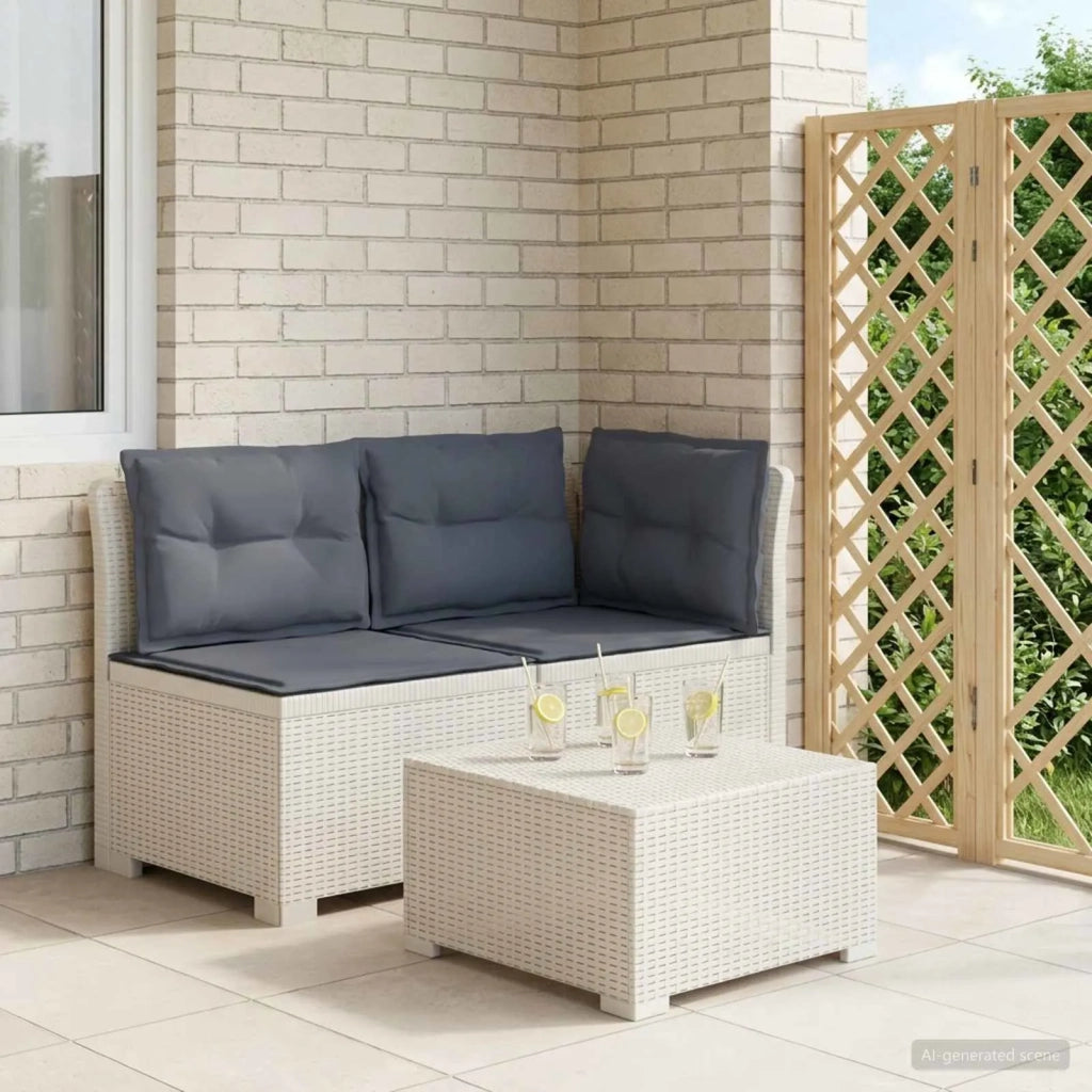 Divano da Giardino a 2 Posti con Cuscini Aspetto Rattan PP 8011951