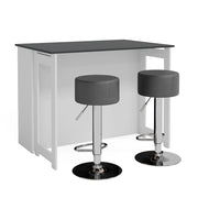 Vicco Tavolo bar con sgabelli Antracite/bianco 116 x 37 cm con 2 sgabelli da bar
