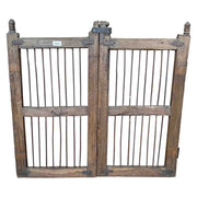 Porta in legno con finitura artigianale marrone 103x3x105 h cm