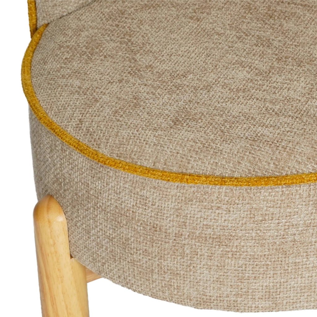 Poltrona vintage per bambini in legno di gomma e tessuto ciniglia,