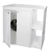 Coprilavatrice con ripiani laterali 94x60cm in PVC bianco | Igloo Pro