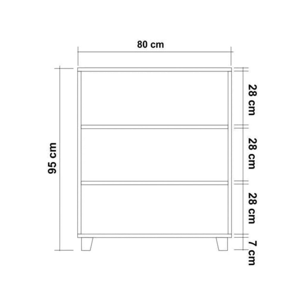 Cassettiera Dacia, Settimino multiuso, Comò camera da letto, Mobile con cassetti, 80x43h95 cm, Quercia