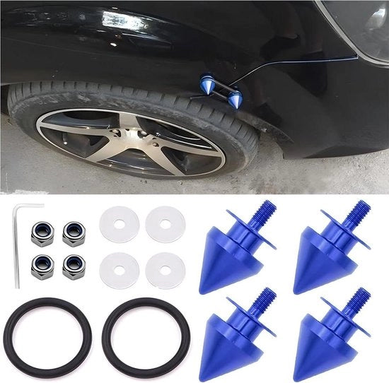 Kit di chiusura rapida per bagagliaio - blu - per elementi di fissaggio per paraurti di serie.