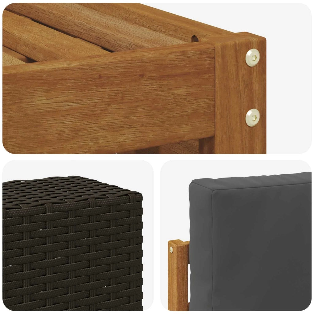 Set di divani da esterno 5 pz Naturale e Antracite 3384003