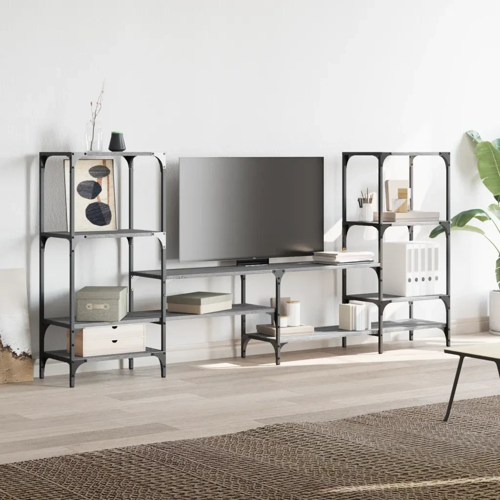 Mobile Porta TV Grigio Sonoma 206,5x28,5x95cm Legno Multistrato 842484