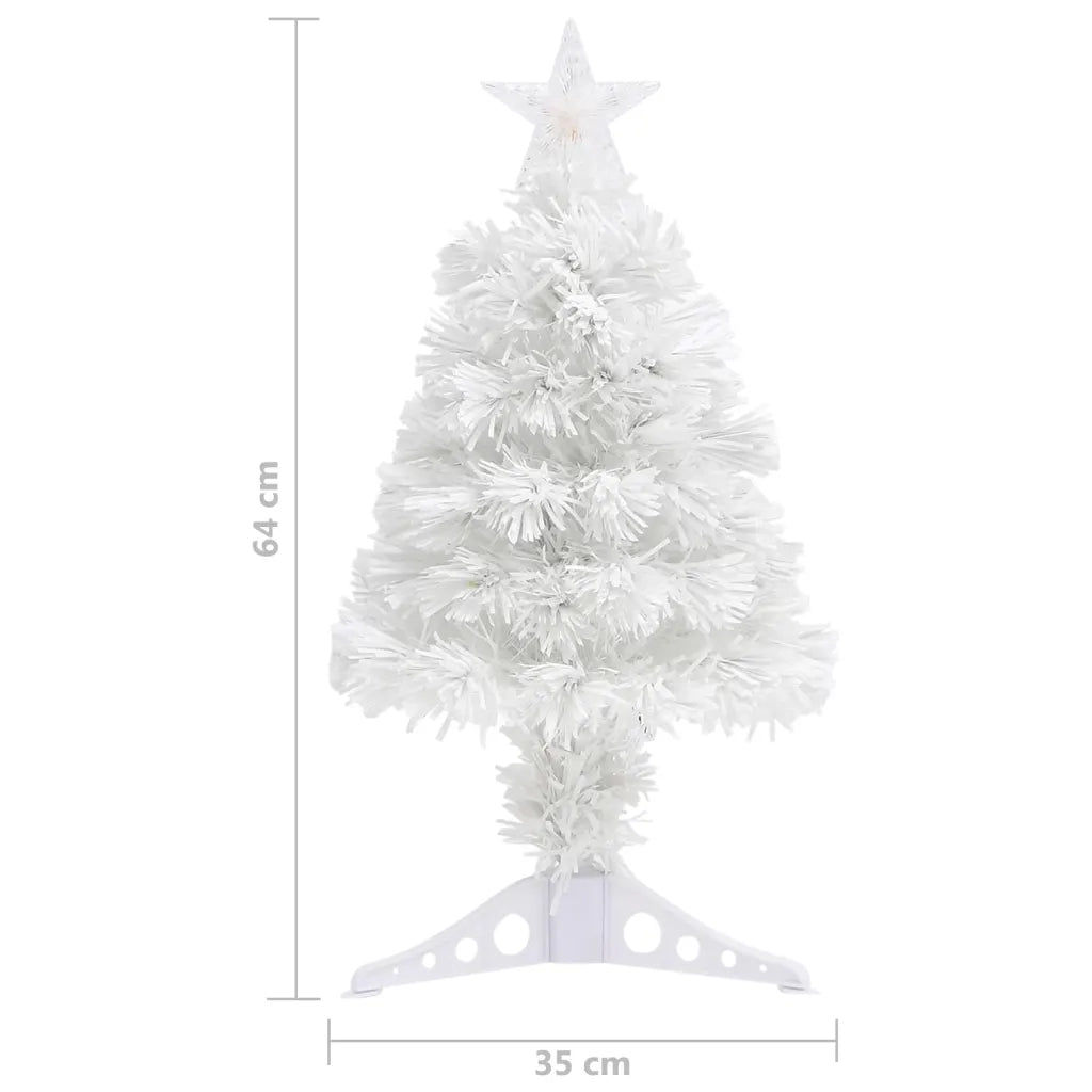 Albero Natale Preilluminato Bianco 64 cm in Fibra Ottica 328448