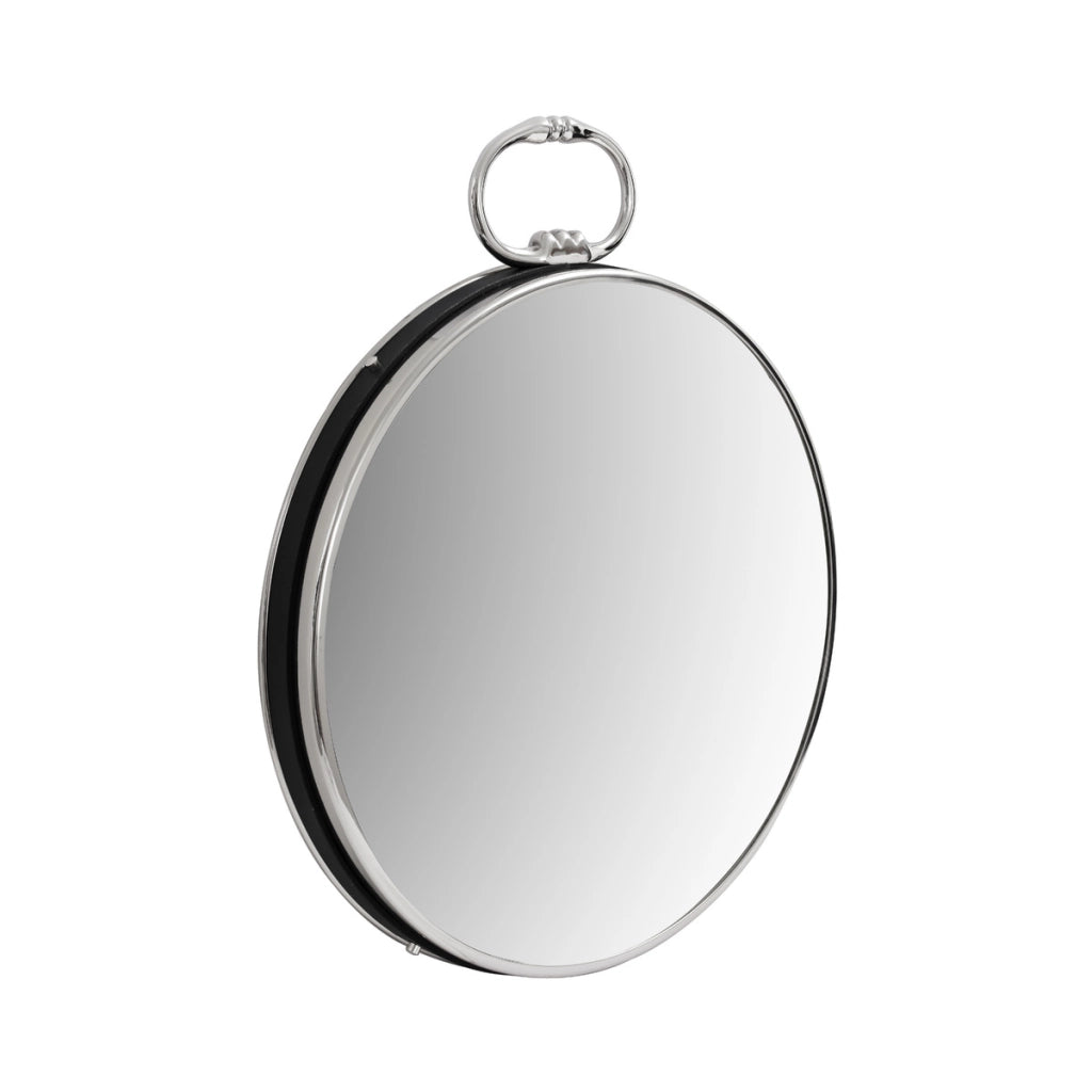 Specchio da parete Eleganca in argento e nero