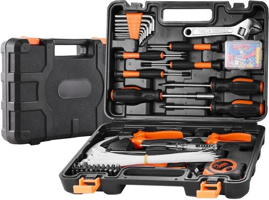 Set di riparazione domestica 132 pezzi - set di utensili di manutenzione domestica generale - cassa di strumenti portatile - acciaio di alta qualità - manutenzione autoreparazione in casa