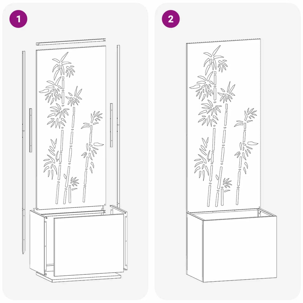 Schermo per privacy in giardino Antracite 50 x 32 x 150 cm 876450