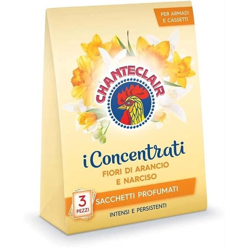 CHANTECLAIR I CONCENTRATI SACCHETTI PROFUMATI  3PZ FIORI DI ARANCIO E NARCISO INTENSI E RESISTENTI