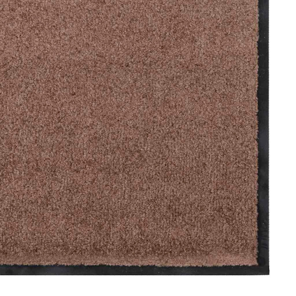 Zerbino d'ingresso moderno rettangolare antiscivolo per interni 60 x 180 cm in poliammide marrone 02_0057979