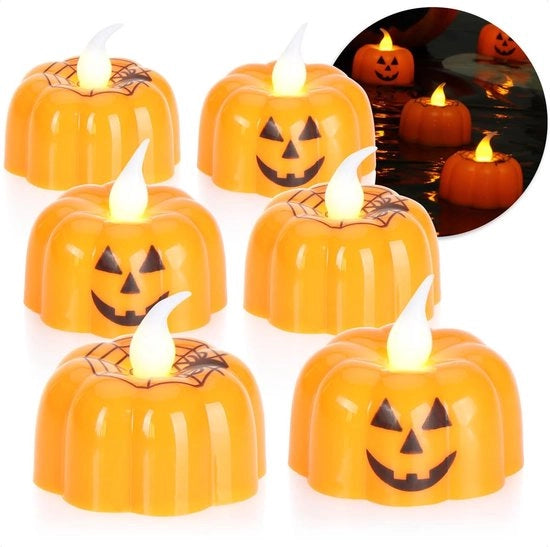 Lanterne LED a forma di Zucca - Illuminazione Flickerante e Sicura per Feste
