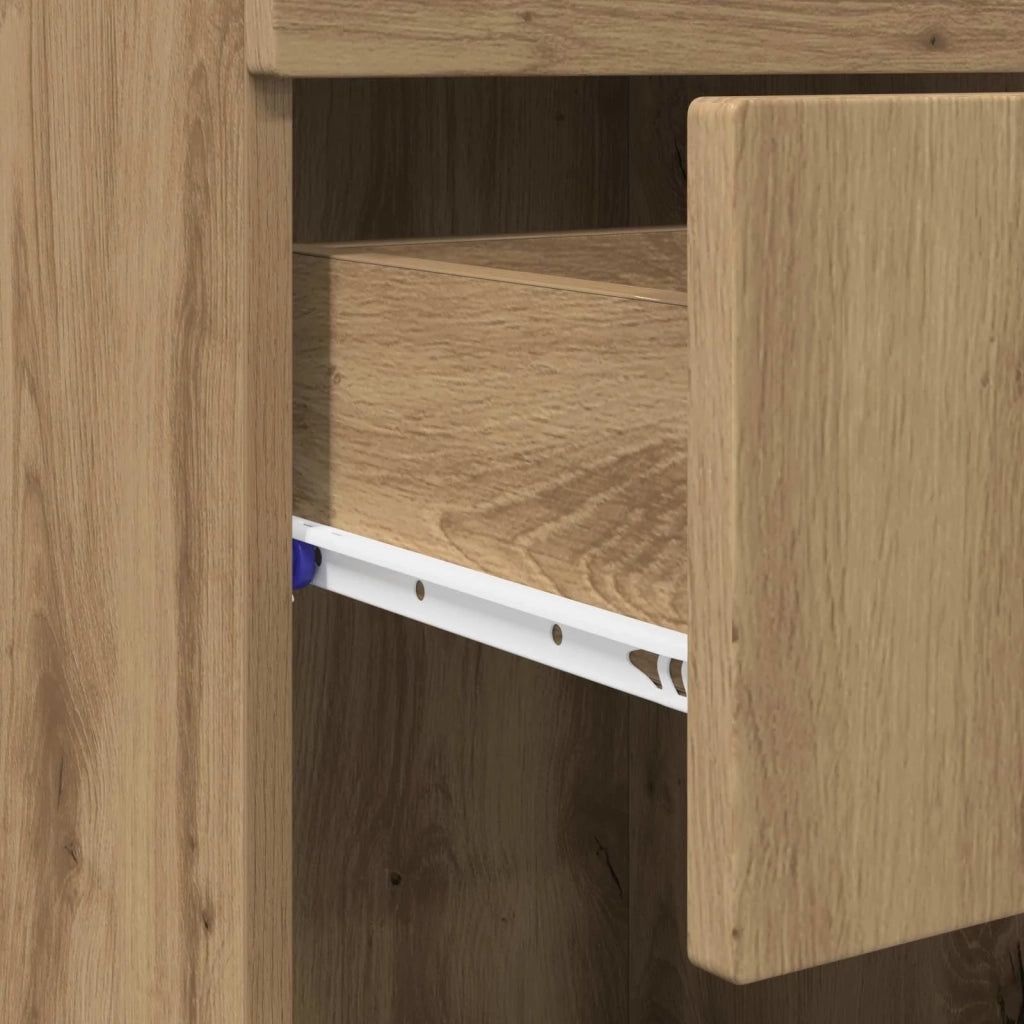 Set di Armadi da Bagno con cassetto TULUM Rovere artigianale 880350