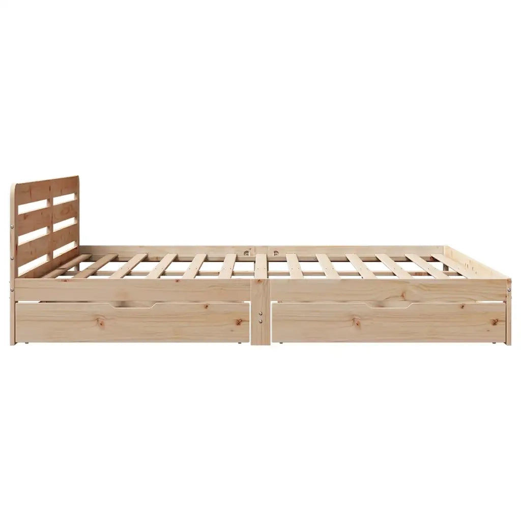 Giroletto senza Materasso 180x200 cm in Legno Massello di Pino
