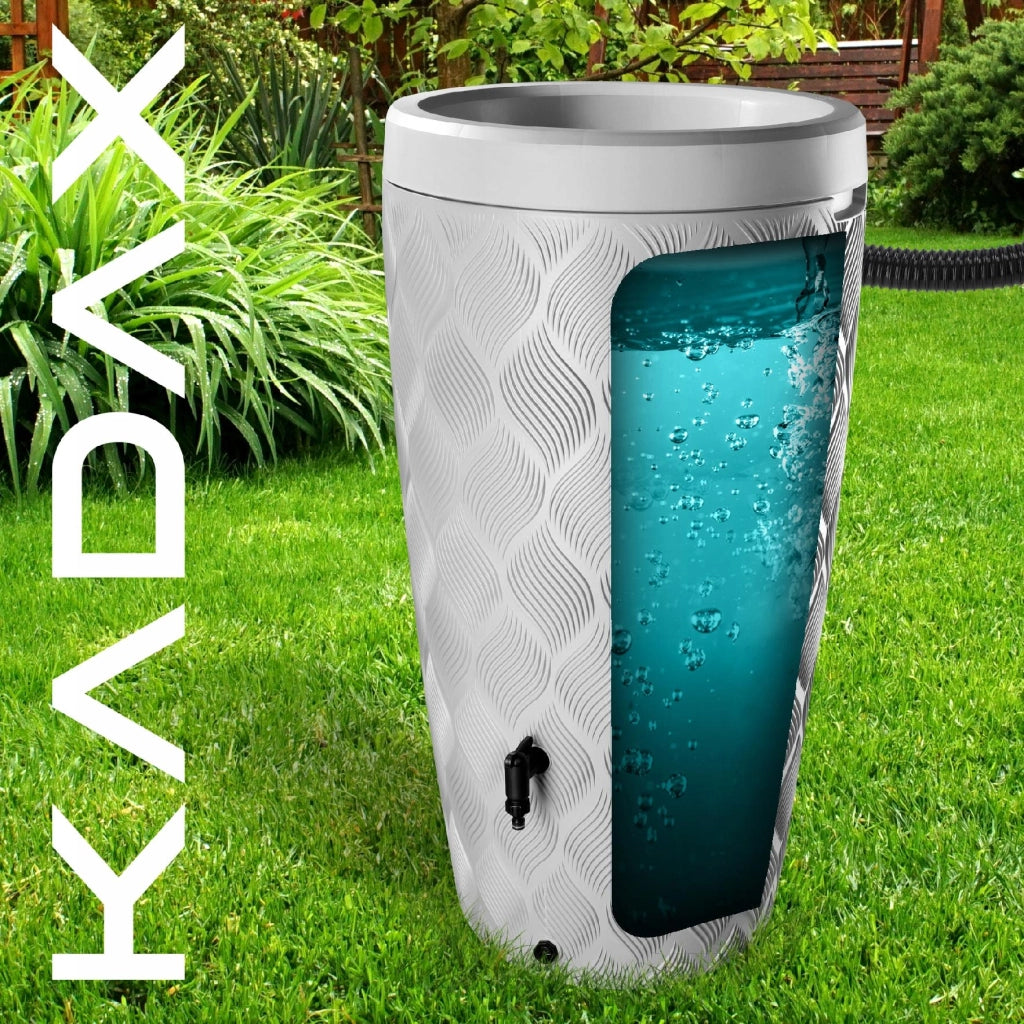 Serbatoio per acqua piovana KADAX da 240 litri, contenitore per acqua con rubinetto e grande recipiente.